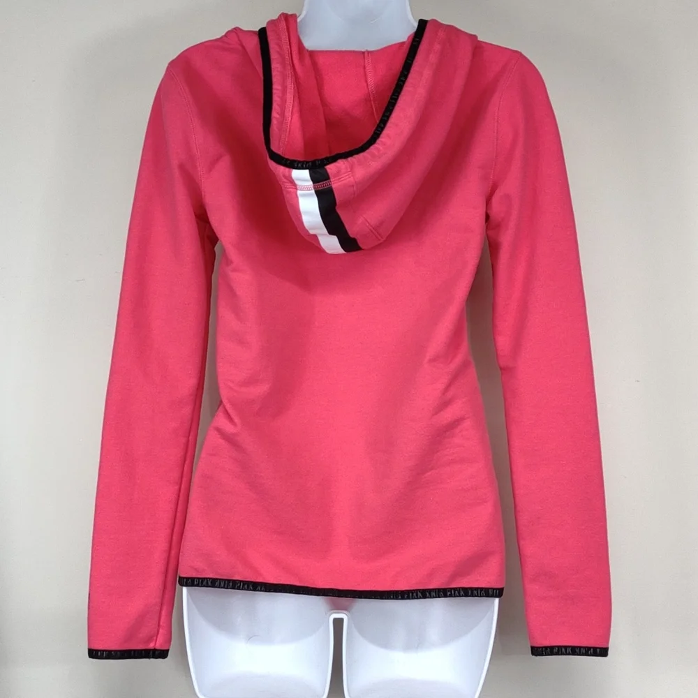 Victoria's Secret Pink XS Hot pink hooded zippered Jacket - Picture 5 of 9